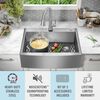 33&rdquo; Retrofit Farmhouse Apron Front 16 Gauge Stainless Steel Single Bowl Kitchen Sink for Undermount / Drop-In Installation with Accessories